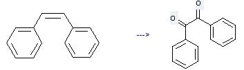 Benzil can be prepared by cis-1,2-diphenyl-ethene at the temperature of 120 °C